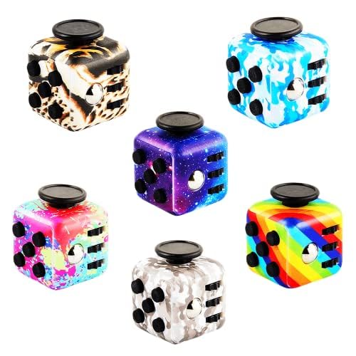 6 Pack Fidget Toy Cube Fidget Toy Fidget Magic Cube Bulk for KidsRelease Stress Cube Relaxing Hand-Held for AdultsMagic Release Stress Cube and Anxiety Relief Toys